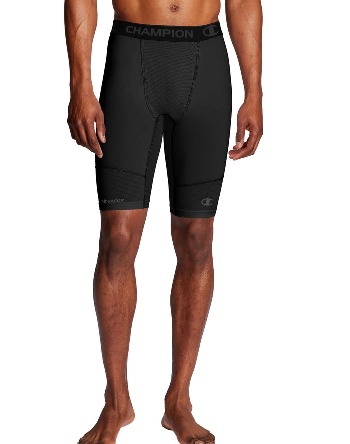 Champion Compression - Miesten Mustat Shortsit - Suomi 8721650-IL